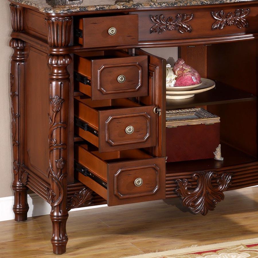 Silkroad 48" Traditional Single Sink Bathroom Vanity Vanity Silkroad Exclusive 