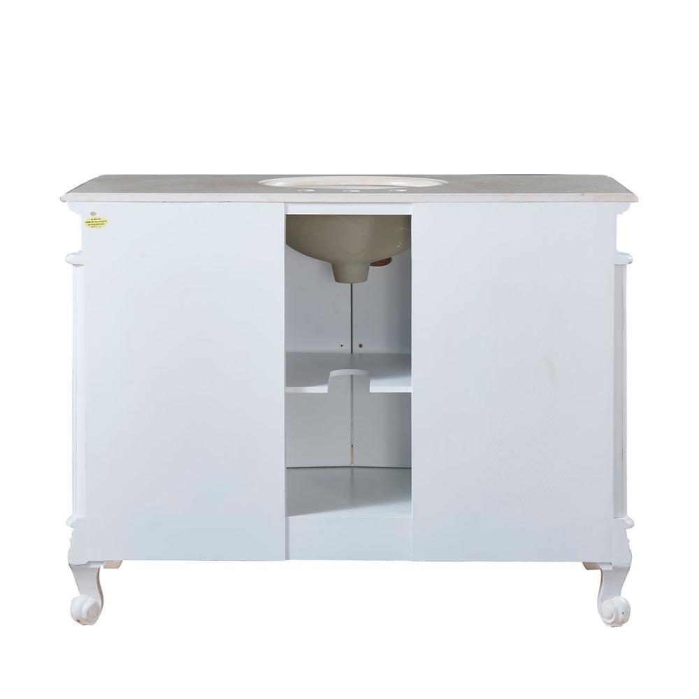 Silkroad 48" Traditional Single Sink Bathroom Vanity Vanity Silkroad Exclusive 