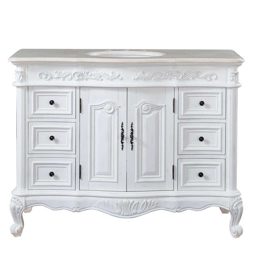 Silkroad 48" Traditional Single Sink Bathroom Vanity Vanity Silkroad Exclusive 