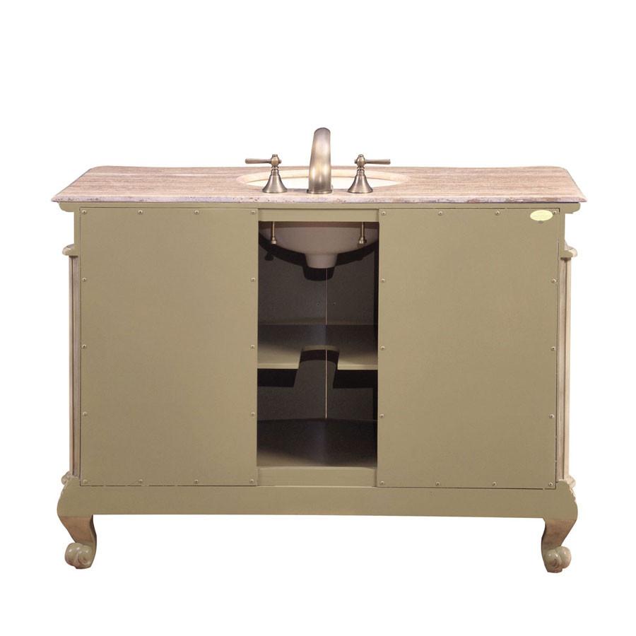 Silkroad 48" Traditional Single Sink Bathroom Vanity Vanity Silkroad Exclusive 