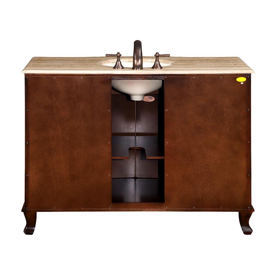 Silkroad 48" Transitional Single Sink Bathroom Vanity Vanity Silkroad Exclusive 