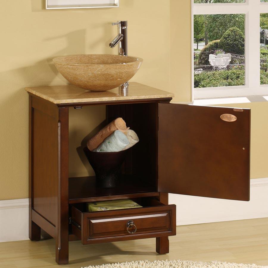 Silkroad 22" Transitional Single Sink Bathroom Vanity Vanity Silkroad Exclusive 