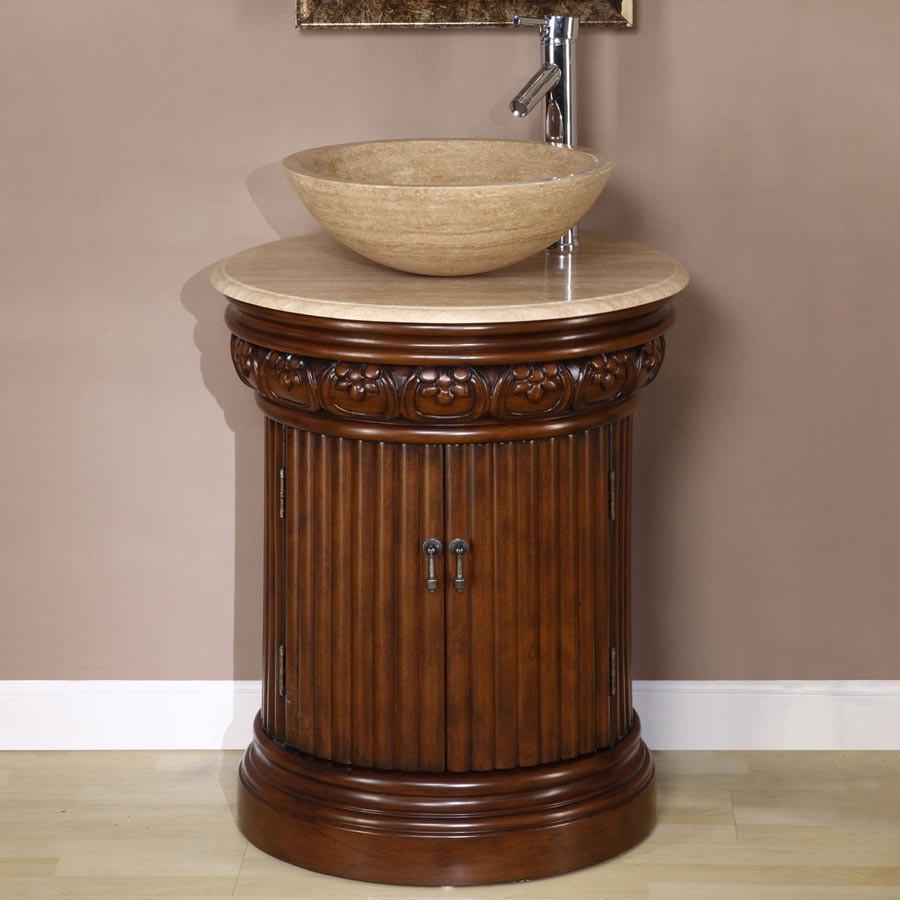 Silkroad 24" Transitional Single Sink Bathroom Vanity Vanity Silkroad Exclusive 