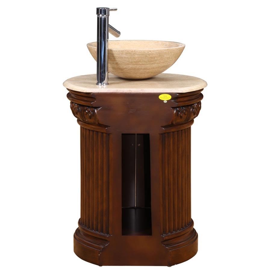 Silkroad 24" Transitional Single Sink Bathroom Vanity Vanity Silkroad Exclusive 