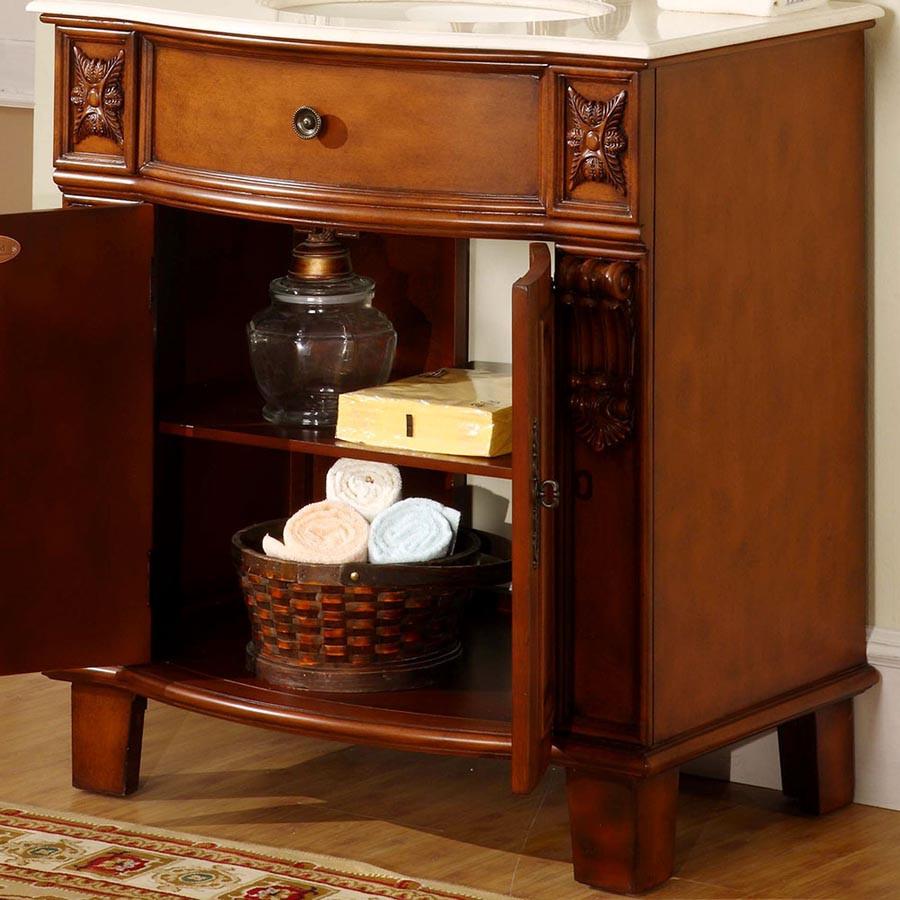 Silkroad 33" Traditional Single Sink Bathroom Vanity Vanity Silkroad Exclusive 
