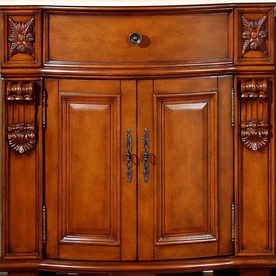Silkroad 53" Traditional Single Sink Bathroom Vanity Vanity Silkroad Exclusive 