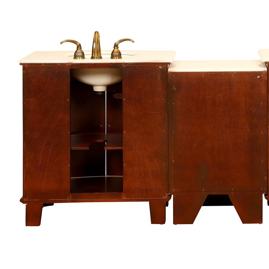 Silkroad 53" Traditional Single Sink Bathroom Vanity Vanity Silkroad Exclusive 