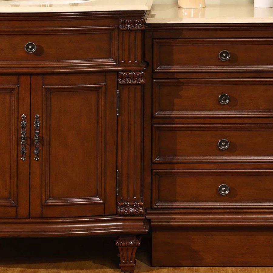 Silkroad 51" Traditional Single Sink Bathroom Vanity Vanity Silkroad Exclusive 