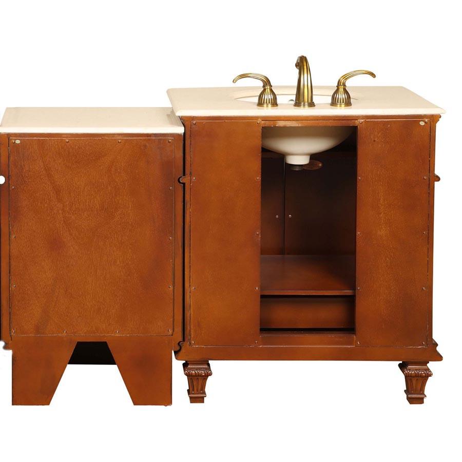 Silkroad 51" Traditional Single Sink Bathroom Vanity Vanity Silkroad Exclusive 