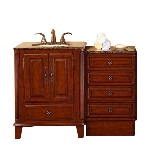 Silkroad 48.5" Transitional Single Sink Bathroom Vanity Vanity Silkroad Exclusive 