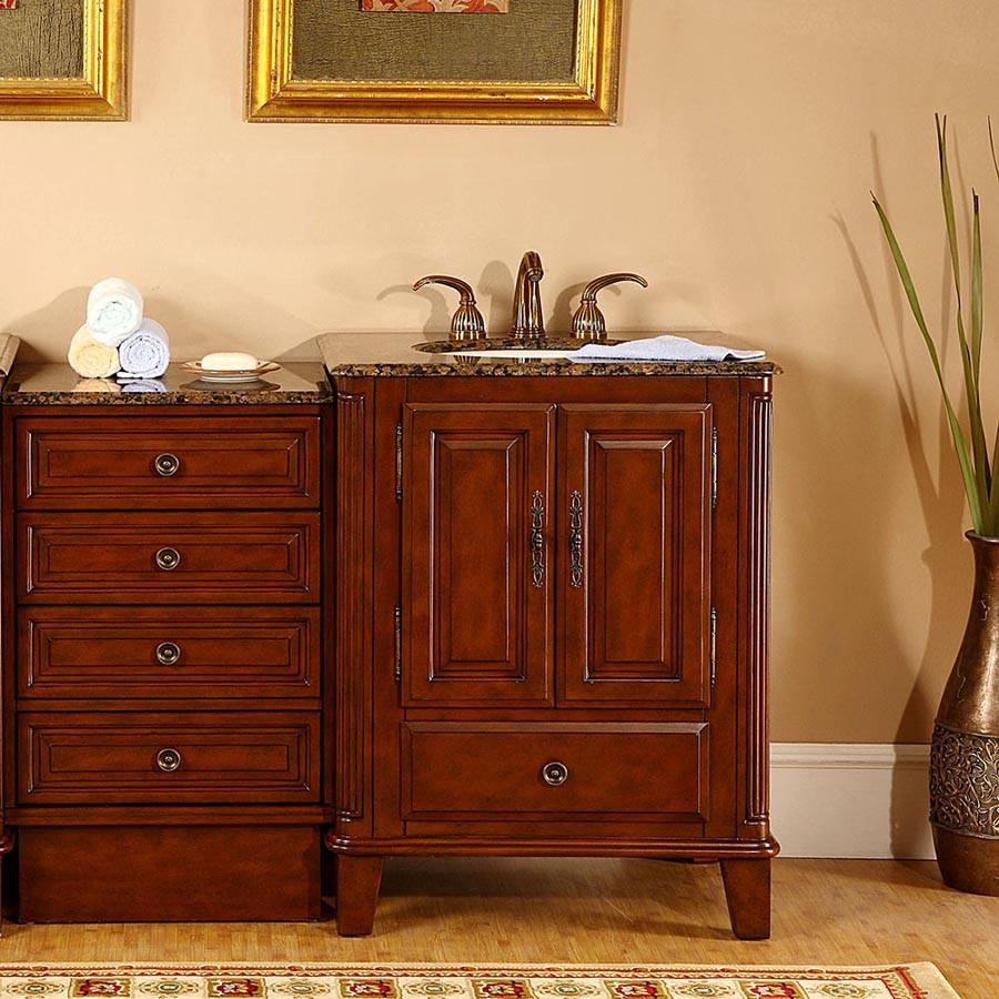 Silkroad 48.5" Transitional Single Sink Bathroom Vanity Vanity Silkroad Exclusive 