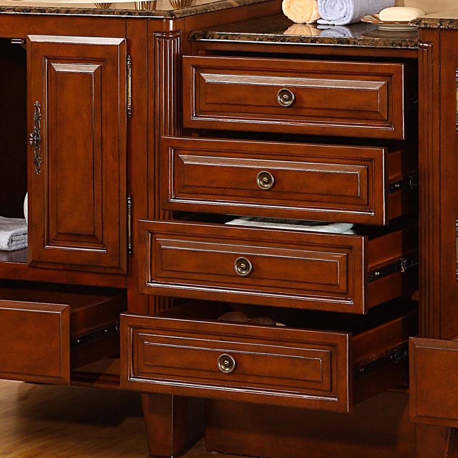 Silkroad 76" Transitional Double Sink Bathroom Vanity Vanity Silkroad Exclusive 