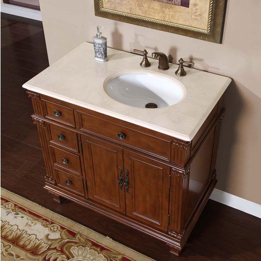 Silkroad 36" Traditional Single Sink Bathroom Vanity Vanity Silkroad Exclusive 