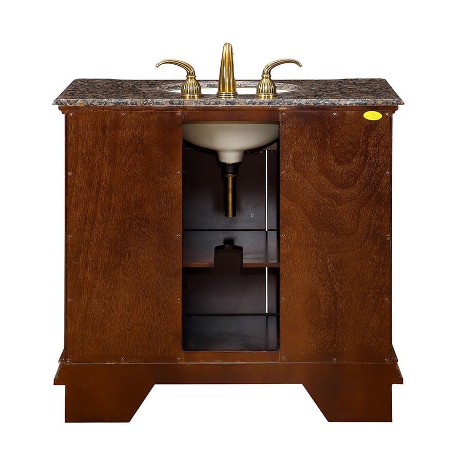 Silkroad 38" Traditional Single Sink Bathroom Vanity Vanity Silkroad Exclusive 