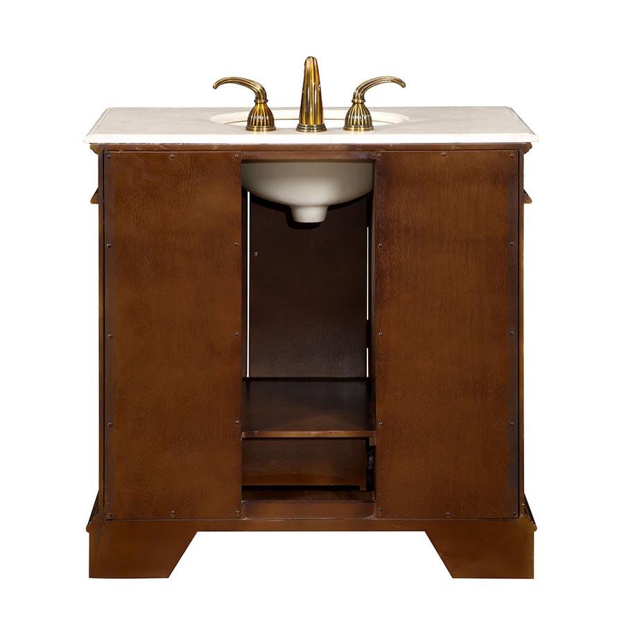 Silkroad 36" Transitional Single Sink Bathroom Vanity Vanity Silkroad Exclusive 