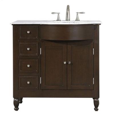 Silkroad 38" Modern Single Sink Bathroom Vanity Vanity Silkroad Exclusive 