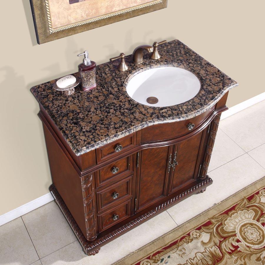 Silkroad 36" Traditional Single Sink Bathroom Vanity Vanity Silkroad Exclusive 