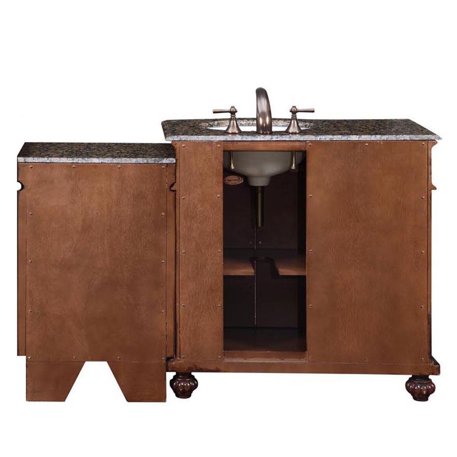 Silkroad 55.5" Traditional Single Sink Bathroom Vanity Vanity Silkroad Exclusive 