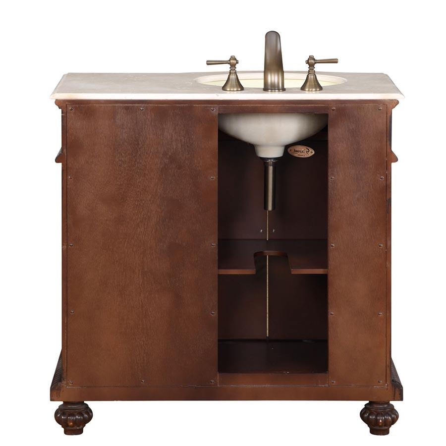 Silkroad 36" Traditional Single Sink Bathroom Vanity Vanity Silkroad Exclusive 