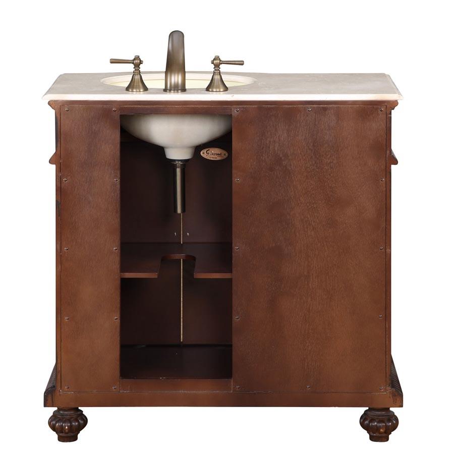 Silkroad 36" Traditional Single Sink Bathroom Vanity Vanity Silkroad Exclusive 