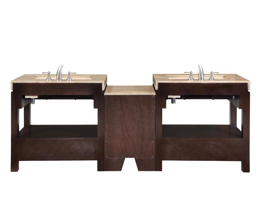 Silkroad 92" Modern Double Sink Bathroom Vanity Vanity Silkroad Exclusive 
