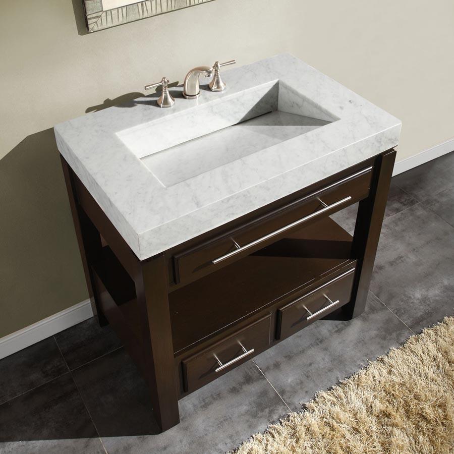 Silkroad 36" Modern Single Sink Bathroom Vanity Vanity Silkroad Exclusive 