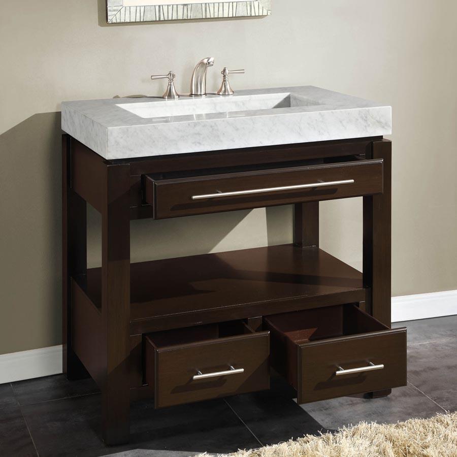 Silkroad 36" Modern Single Sink Bathroom Vanity Vanity Silkroad Exclusive 