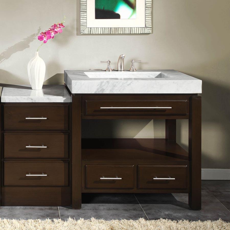 Silkroad 56" Modern Single Sink Bathroom Vanity Vanity Silkroad Exclusive 
