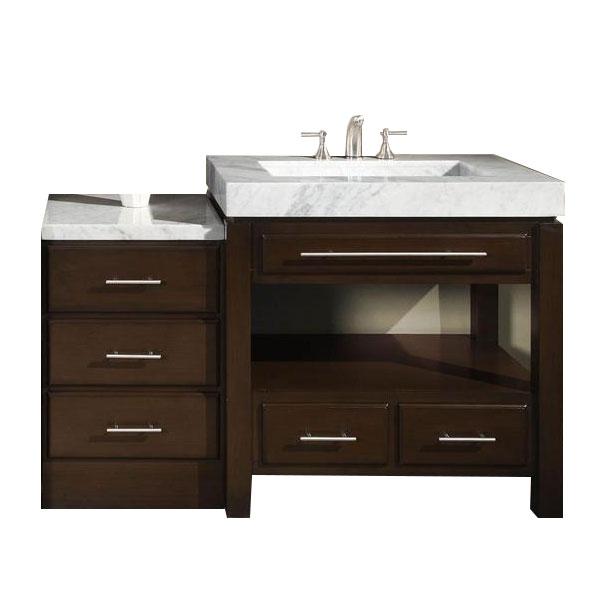 Silkroad 56" Modern Single Sink Bathroom Vanity Vanity Silkroad Exclusive 