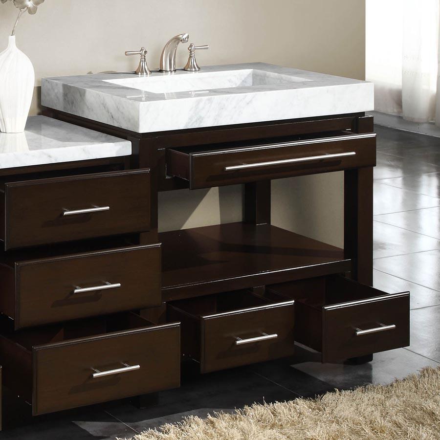 Silkroad 56" Modern Single Sink Bathroom Vanity Vanity Silkroad Exclusive 