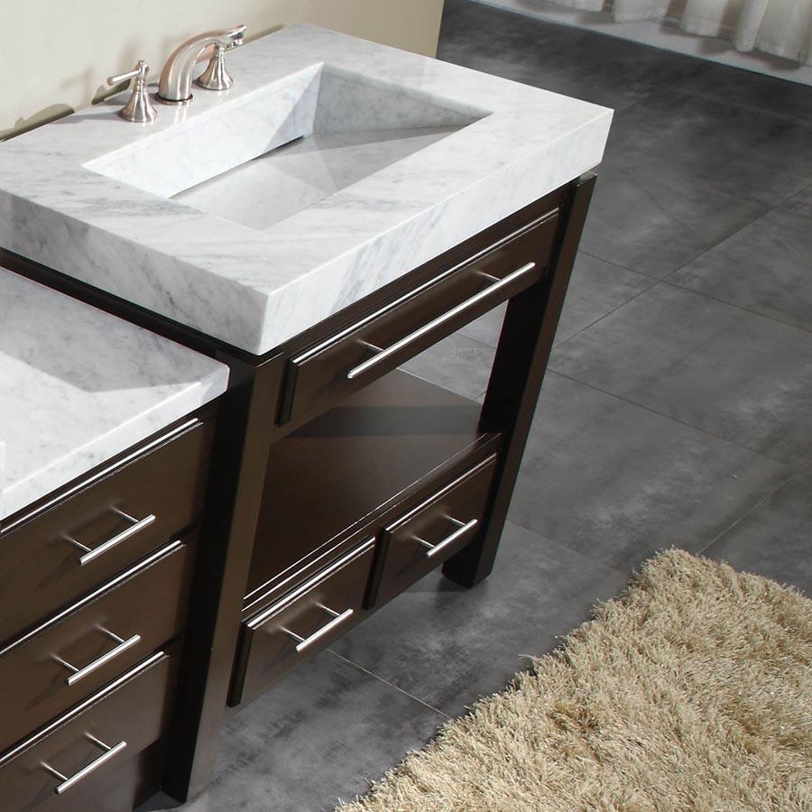 Silkroad 56" Modern Single Sink Bathroom Vanity Vanity Silkroad Exclusive 