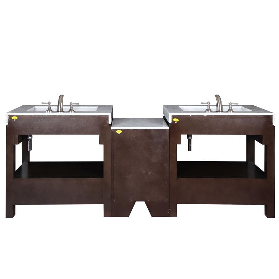 Silkroad 92" Modern Double Sink Bathroom Vanity Vanity Silkroad Exclusive 