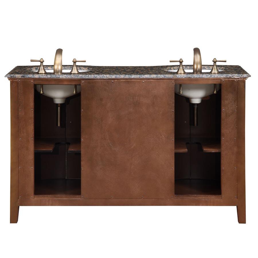 Silkroad 58" Traditional Double Sink Bathroom Vanity Vanity Silkroad Exclusive 