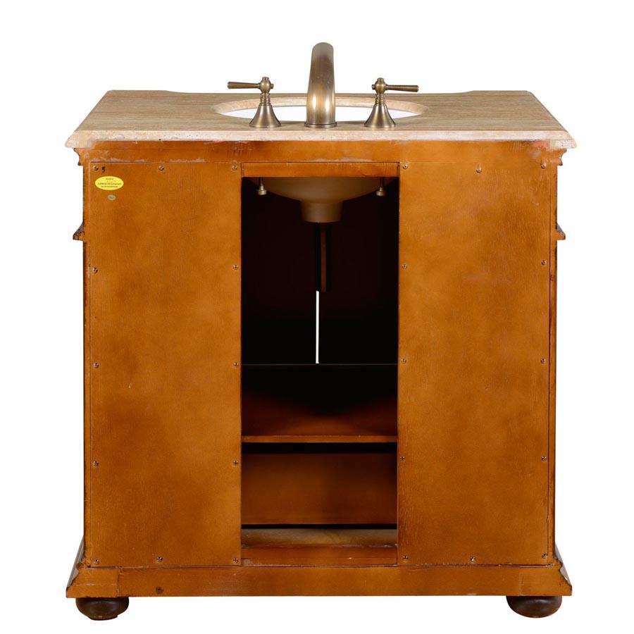 Silkroad 36" Transitional Single Sink Bathroom Vanity Vanity Silkroad Exclusive 