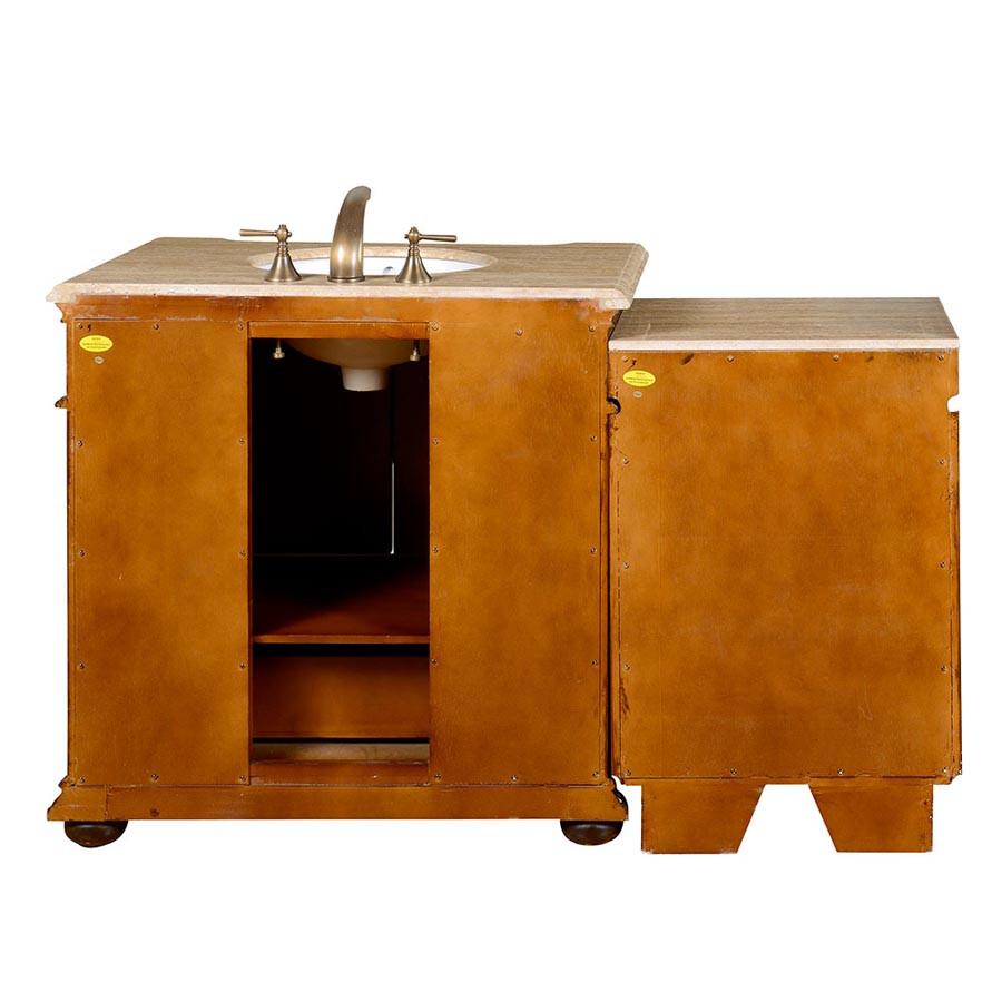 Silkroad 57" Transitional Single Sink Bathroom Vanity Vanity Silkroad Exclusive 