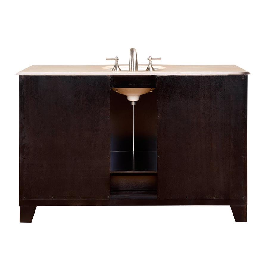 Silkroad 55" Transitional Single Sink Bathroom Vanity Vanity Silkroad Exclusive 
