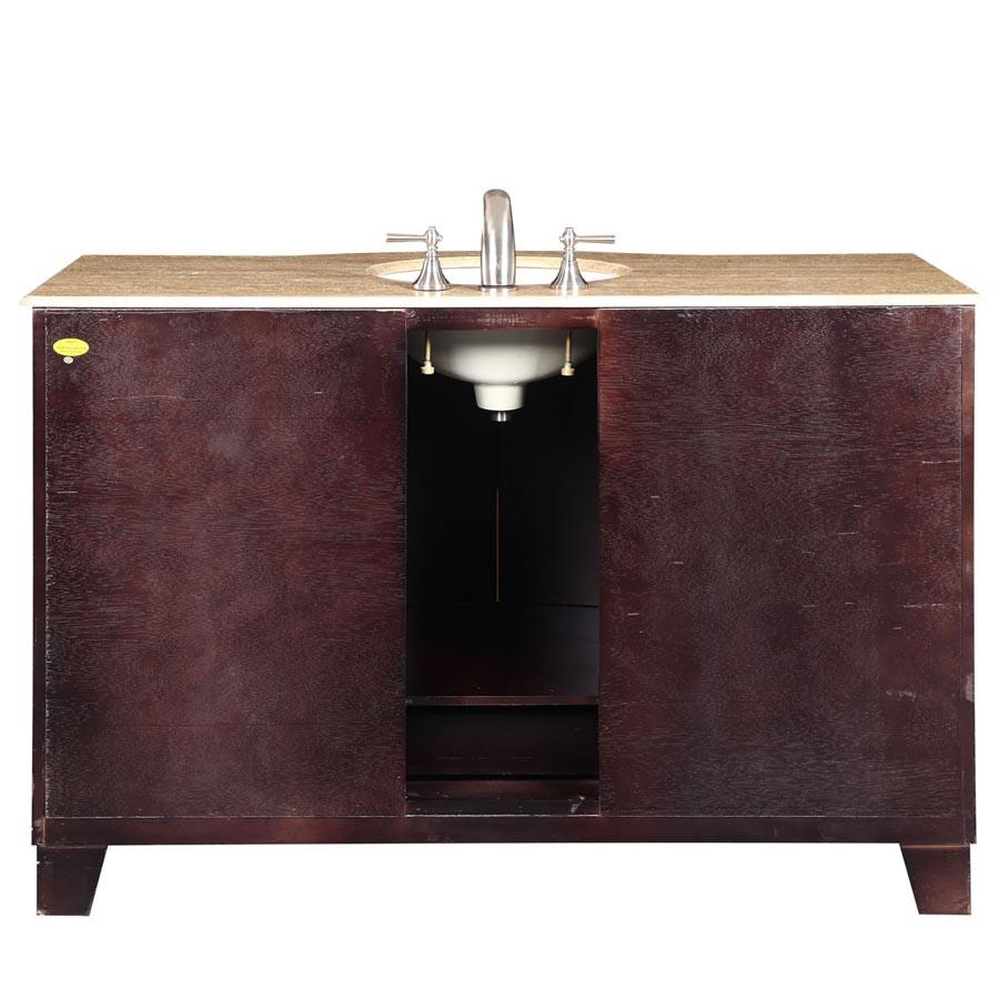 Silkroad 55" Transitional Single Sink Bathroom Vanity Vanity Silkroad Exclusive 