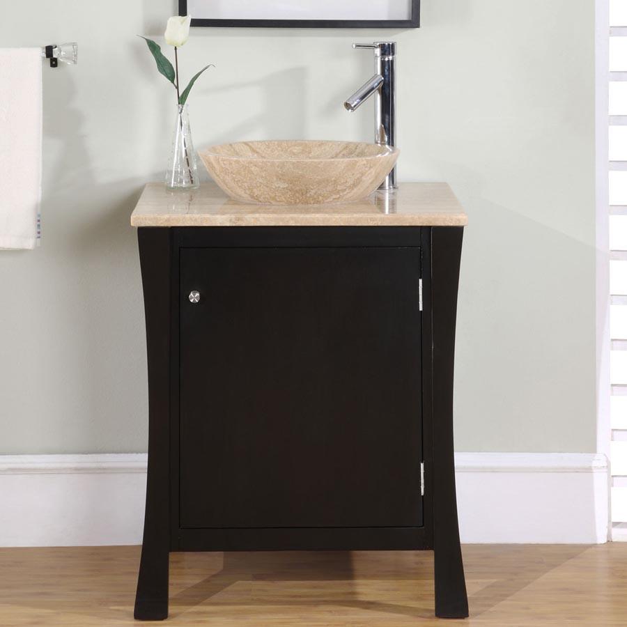 Silkroad 26" Modern Single Sink Bathroom Vanity Vanity Silkroad Exclusive 