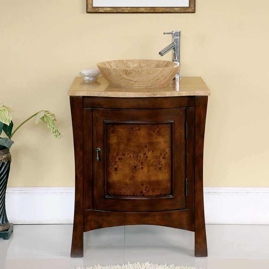 Silkroad 26" Modern Single Sink Bathroom Vanity Vanity Silkroad Exclusive 