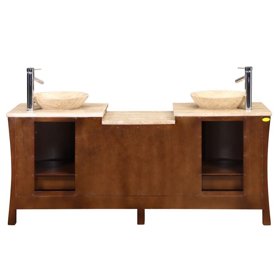 Silkroad 72" Modern Double Sink Bathroom Vanity Vanity Silkroad Exclusive 