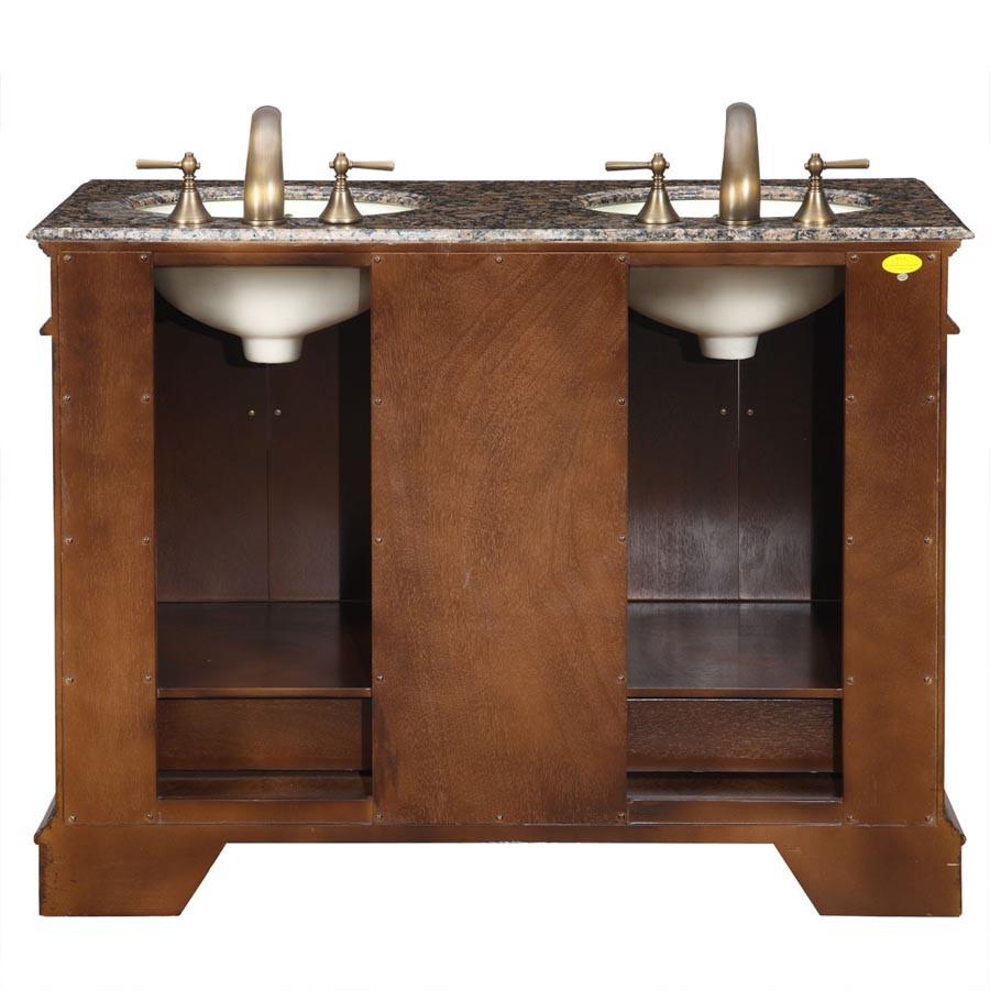 Silkroad 48" Traditional Double Sink Bathroom Vanity Vanity Silkroad Exclusive 