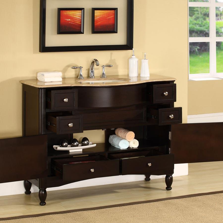 Silkroad 45" Modern Single Sink Bathroom Vanity Vanity Silkroad Exclusive 