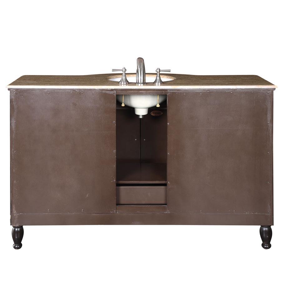 Silkroad 58" Modern Single Sink Bathroom Vanity Vanity Silkroad Exclusive 