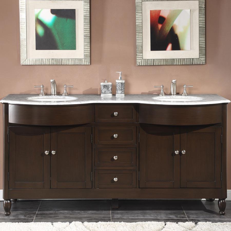 Silkroad 72" Modern Double Sink Bathroom Vanity Vanity Silkroad Exclusive 