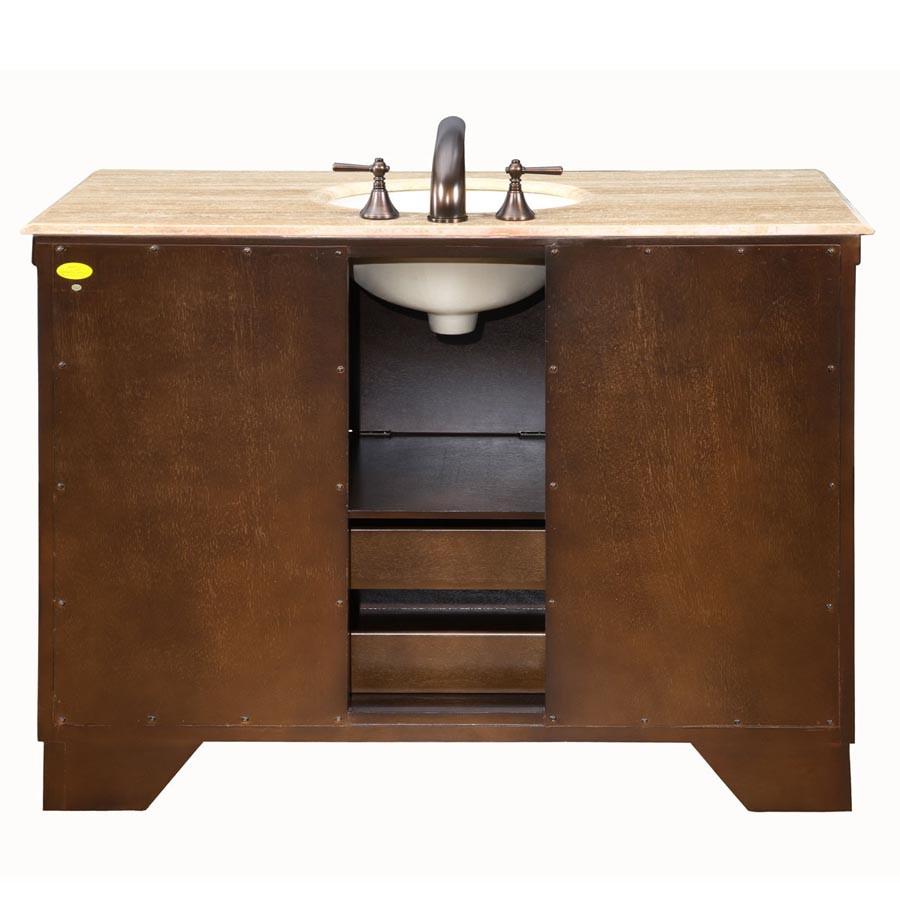 Silkroad 48" Transitional Single Sink Bathroom Vanity Vanity Silkroad Exclusive 