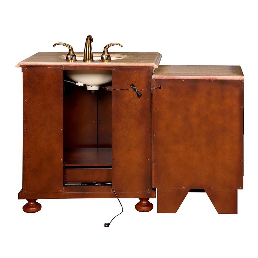 Silkroad 53" Transitional Single Sink Bathroom Vanity Vanity Silkroad Exclusive 