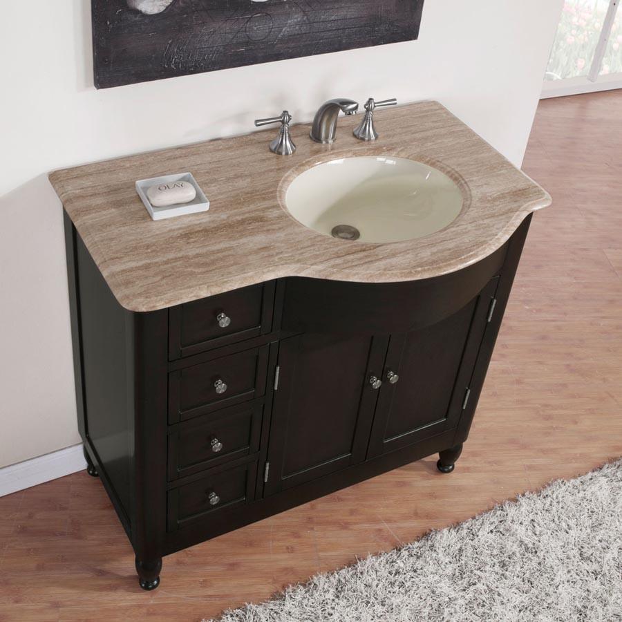 Silkroad 38" Modern Single Sink Bathroom Vanity Vanity Silkroad Exclusive 