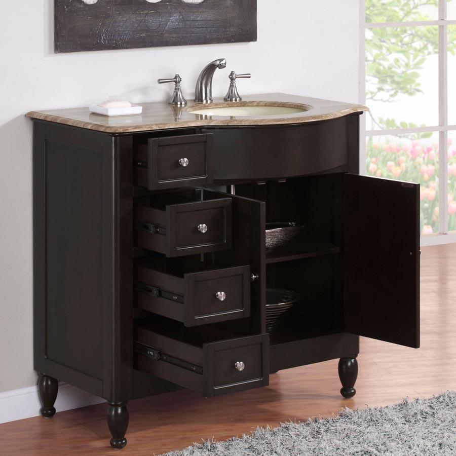 Silkroad 38" Modern Single Sink Bathroom Vanity Vanity Silkroad Exclusive 