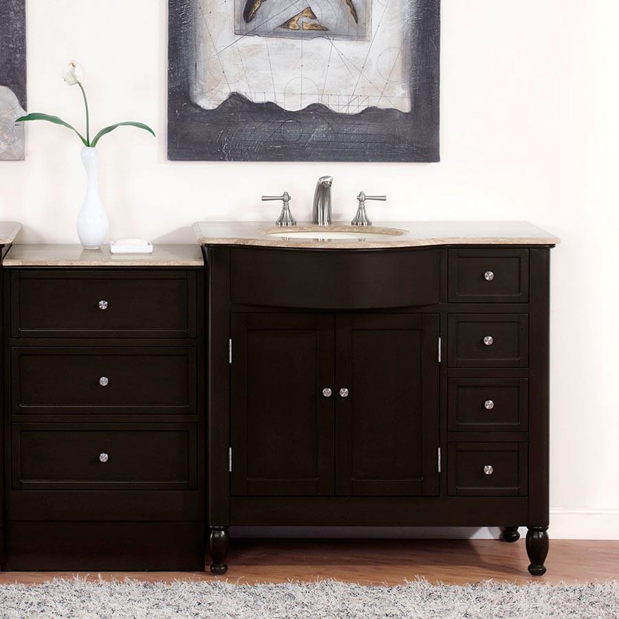 Silkroad 58" Modern Single Sink Bathroom Vanity Vanity Silkroad Exclusive 