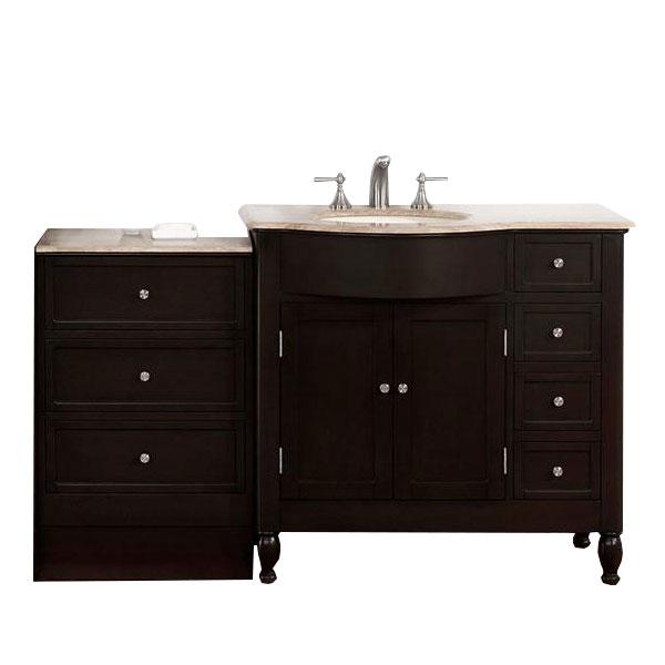 Silkroad 58" Modern Single Sink Bathroom Vanity Vanity Silkroad Exclusive 